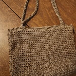 The Sak Brown Crochet Tote Bag